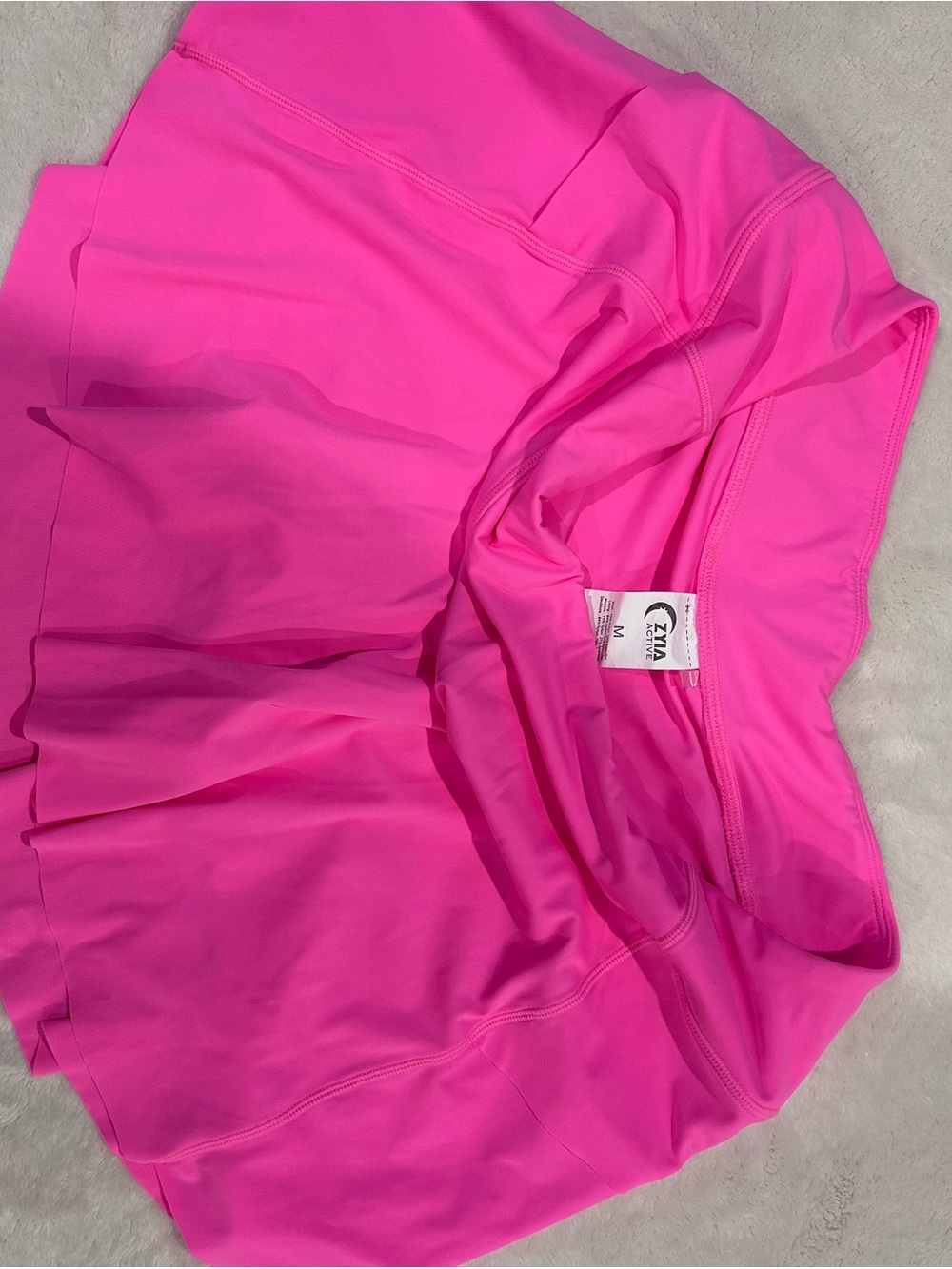 Zella Neon Pink Athletic Skort with Built-In Shorts
